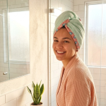 Toalla Turbante Azul amapolas Edición Limitada