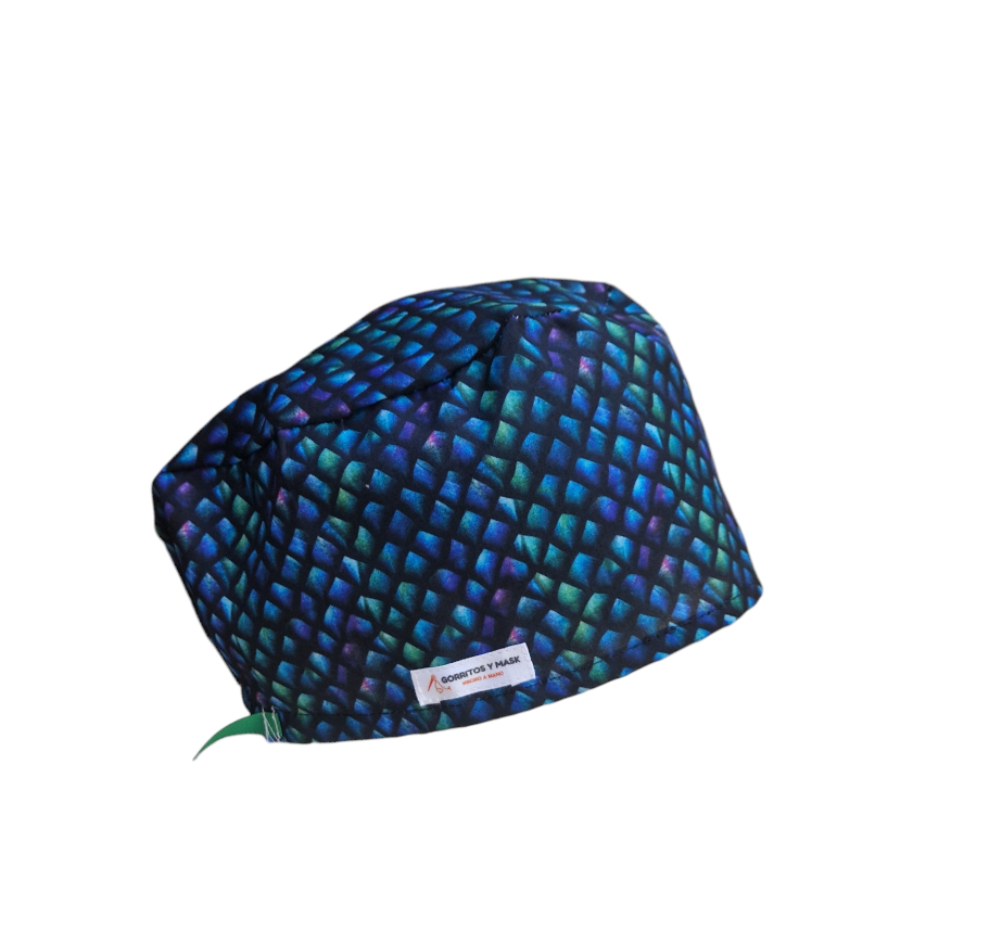 Gorro quirúrgico escamas multicolor