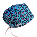 Gorro Quirúrgico Animal Print Azul y Rosa
