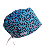 Gorro Quirúrgico Animal Print Azul y Rosa