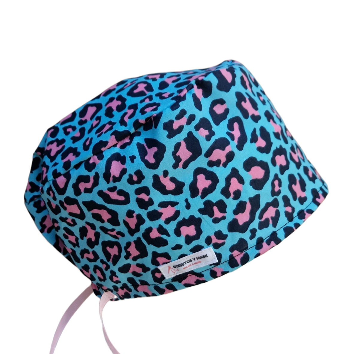 Gorro Quirúrgico Animal Print Azul y Rosa