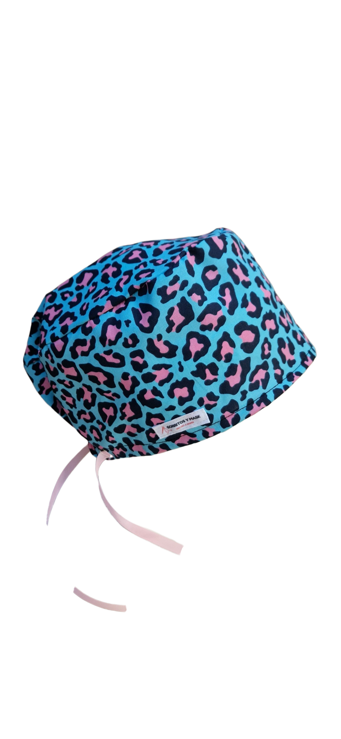 Gorro Quirúrgico Animal Print Azul y Rosa