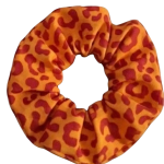 Scrunchie Animal Print Naranja Hecho a Mano