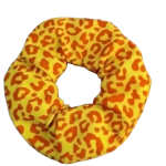 Scrunchie Animal Print Amarillo Hecho a Mano