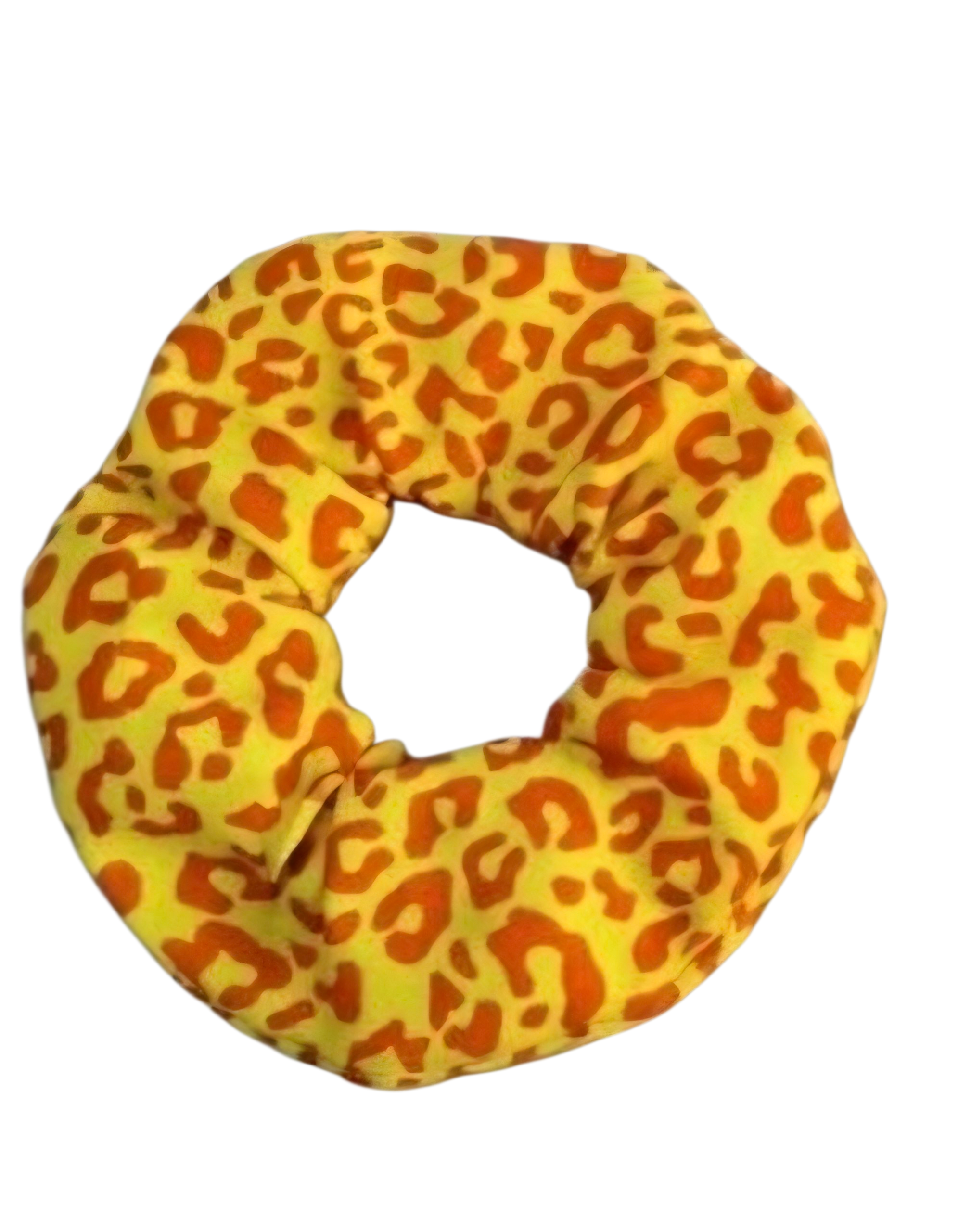 Scrunchie Animal Print Amarillo Hecho a Mano