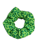 Scrunchie Animal Print verde Hecho a Mano
