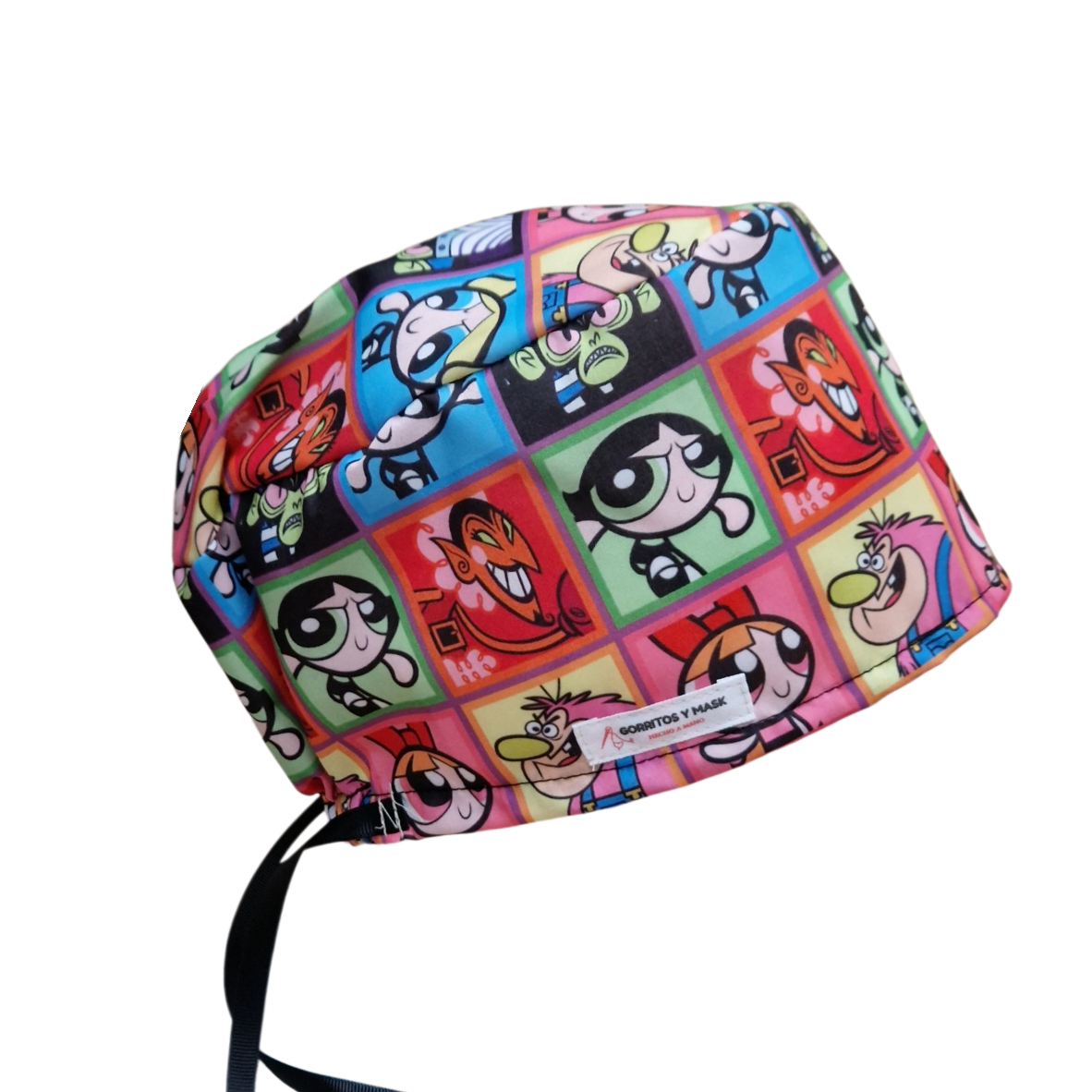 Gorro quirúrgico de Las Supernenas PPG de poliéster fino, modelo femenino y masculino unisex