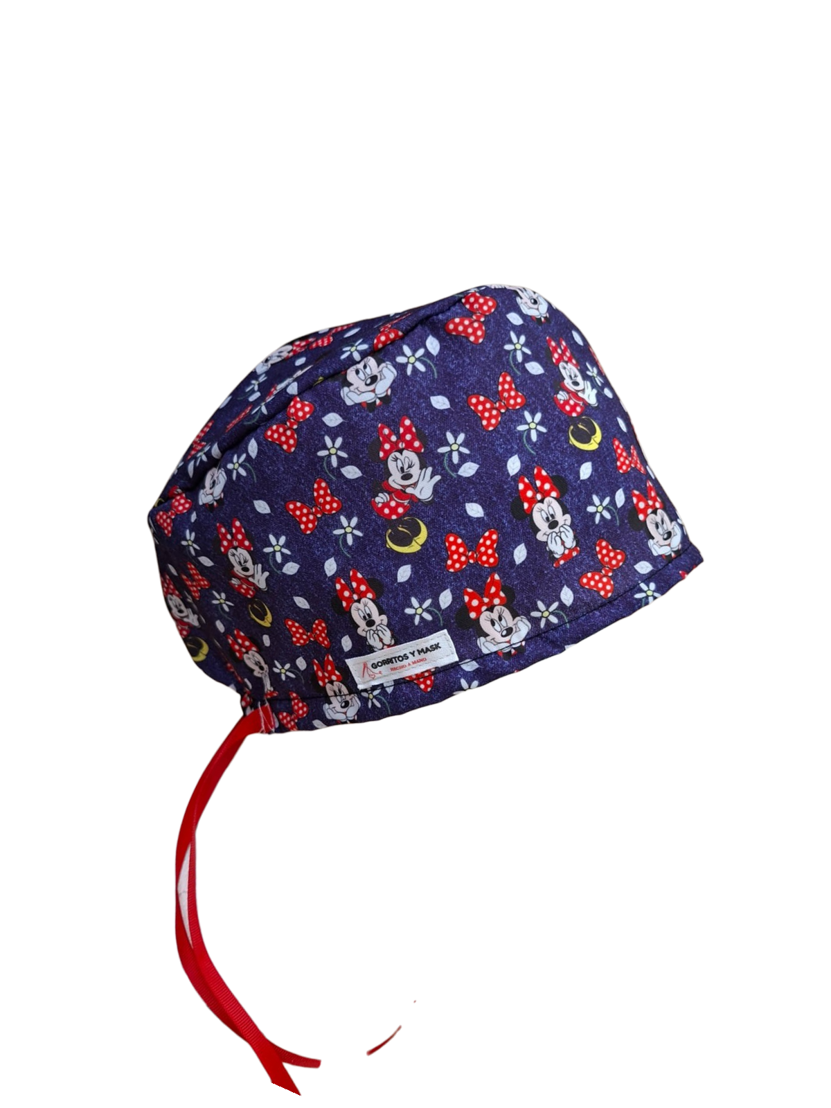 Gorro quirúrgico Minnie efecto tejano de poliéster para profesionales sanitarios